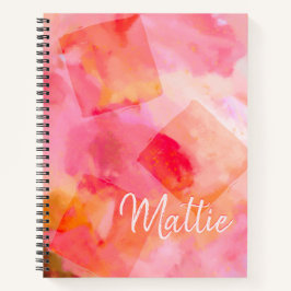Rosa Abstrakte Kunstmalerei Notizbuch