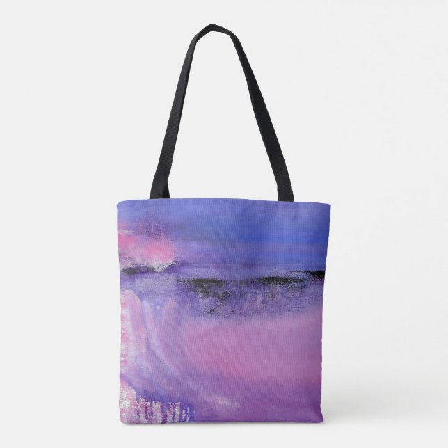 Rosa abstrakte Taschen-Tasche (Rückseite)