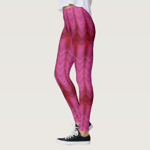 Rosa Abstrakte Wirble Linien Leggings