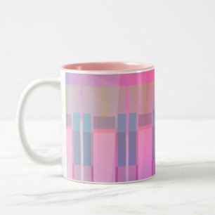Rosa abstrakter geometrischer Becher Zweifarbige Tasse