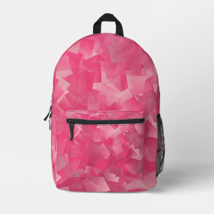rosa abstrakter Kubismus Bedruckter Rucksack