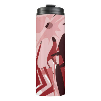 Rosa abstrakter Reise-Thermalbecher Thermosbecher