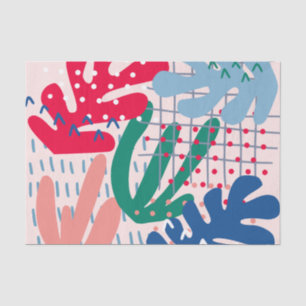 rosa Abstraktes Gewebepapier Seidenpapier