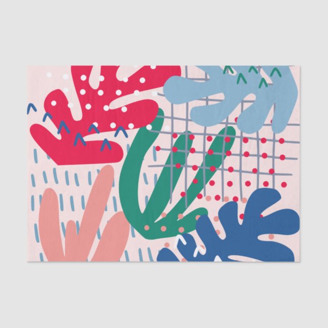 rosa Abstraktes Gewebepapier Seidenpapier (Vorderseite)