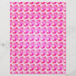 Rosa abstraktes Rosen Scrapbook Papier 2-seitig Se