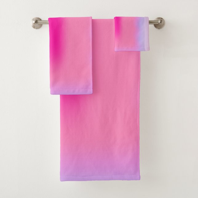Rosa Abstraktionsneigung Badhandtuch Set (Insitu)