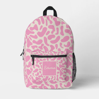 Rosa abstrauter Western-Kuh-Druck individuell Schu Bedruckter Rucksack