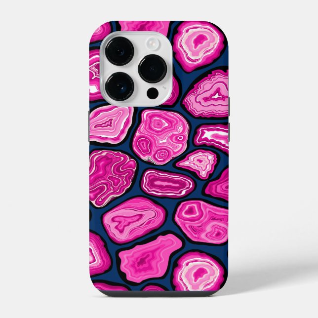 Rosa Achat-Scheiben iPhone Hülle (Rückseite)