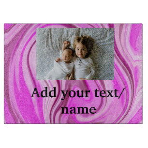 Rosa Acryl-Gussmarmor füge deinen Text hinzu Foto  Schneidebrett