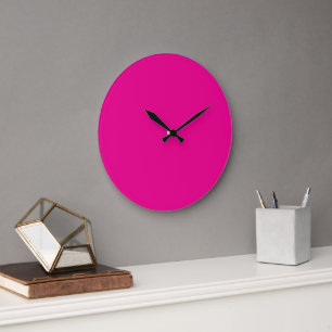 Rosa Acryl-Wanduhr Moderne Schicke Dekoration Große Wanduhr