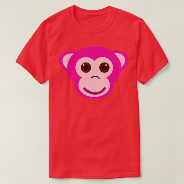 Rosa Affe 1 T-Shirt (Design vorne)