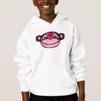 Rosa Affe-Gesicht niedlich Hoodie