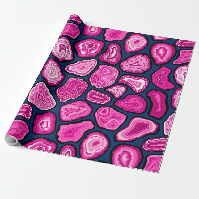 Rosa Ageratscheiben Geschenkpapier (Ungerollt)