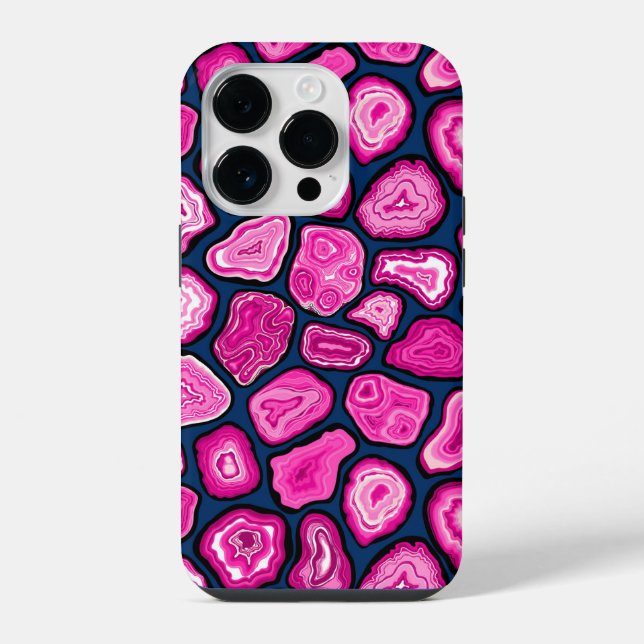 Rosa Ageratscheiben iPhone Hülle (Rückseite)