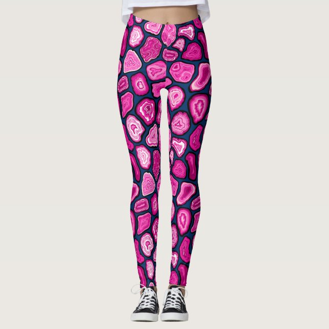 Rosa Ageratscheiben Leggings (Vorderseite)