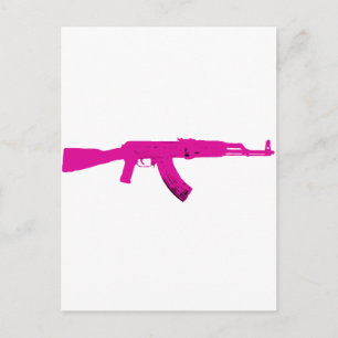 Rosa AK-47 Postkarte