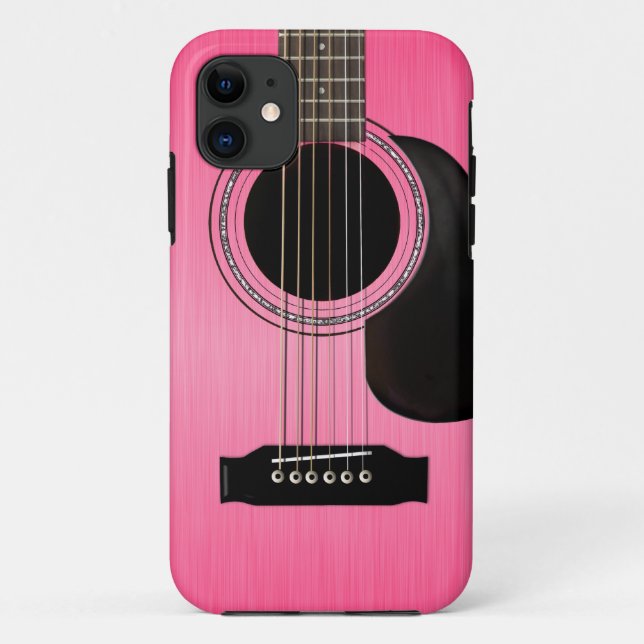 Rosa Akustikgitarre Case-Mate iPhone Hülle (Rückseite)