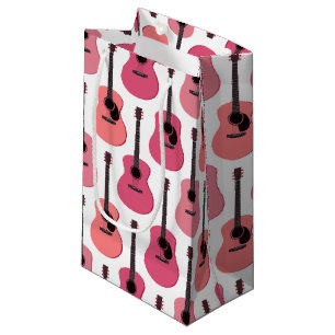 Rosa Akustikgitarren-Muster Kleine Geschenktüte