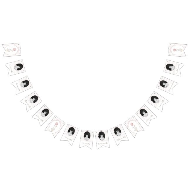 Rosa Albern Gänse 12 Monate Foto Banner (Alle)