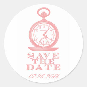 Rosa Alice im Wunderland Save-the-Date-Aufkleber Runder Aufkleber