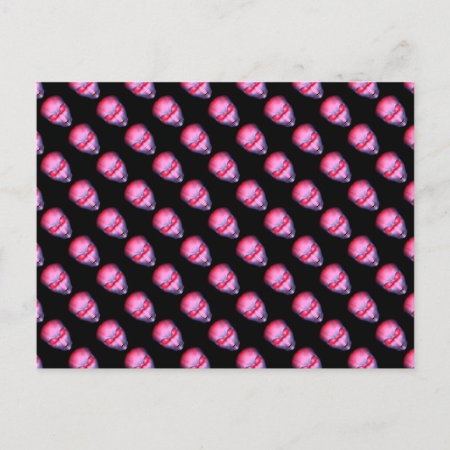 Rosa Alien Head Postkarte (Vorderseite)