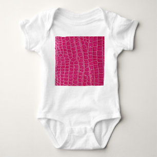 Rosa Alligator Gemusterte Textur Baby Strampler