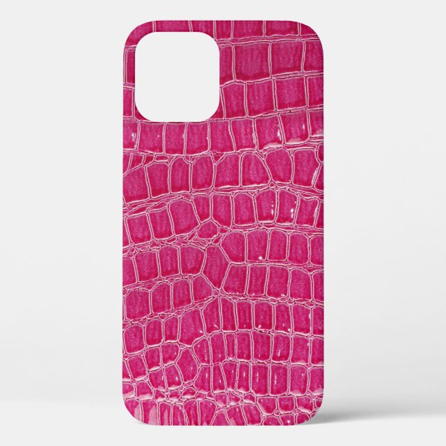 Rosa Alligator Gemusterte Textur Case-Mate iPhone Hülle (Rückseite)