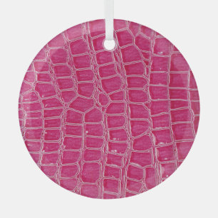 Rosa Alligator Gemusterte Textur Ornament Aus Glas