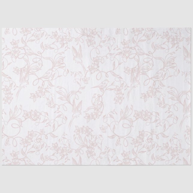 Rosa Allure Blush Weibliche Verpackungsstyle Seidenpapier (Vorderseite)