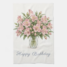 Rosa Alstroemeria Alles Gute zum Geburtstag