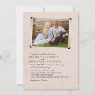 Rosa Alte Foto Album Page Hochzeit Einladungen
