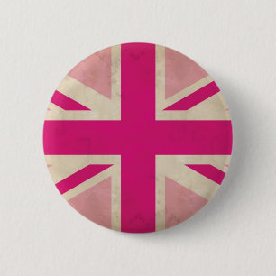 Rosa altes Gewerkschafts-Jack-Knopf-Abzeichen Button