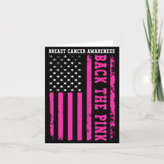 Rosa amerikanische Flagge Brustkrebs Karte