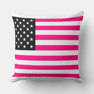 rosa amerikanische Flagge Kissen