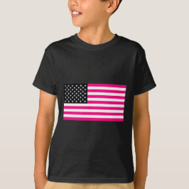 rosa amerikanische Flagge T-Shirt