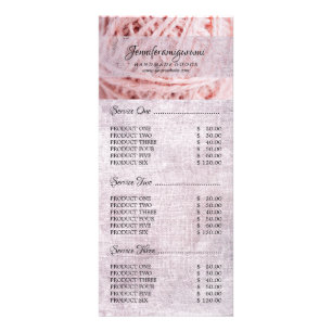 Rosa Amigurumi Tailor Garne Knittergewebe Werbekarte