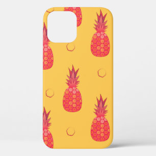 Rosa Ananas auf orangefarbenem Hintergrund. Nahtlo Case-Mate iPhone Hülle