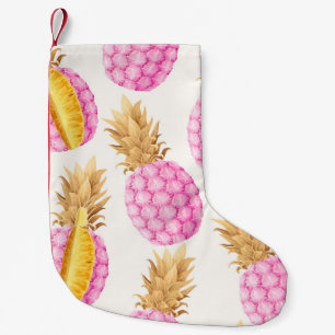 Rosa Ananas: Hochdetaillierte Vintage Kleiner Weihnachtsstrumpf