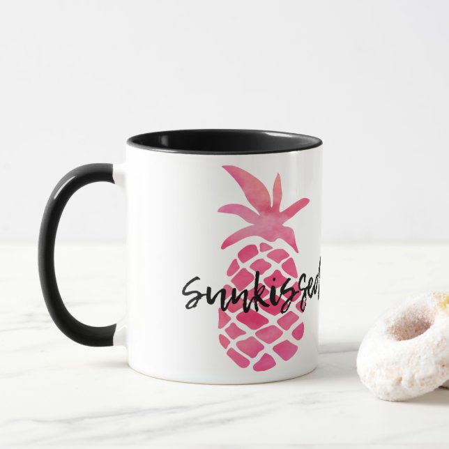 Rosa Ananas Tasse (Mit Donut)