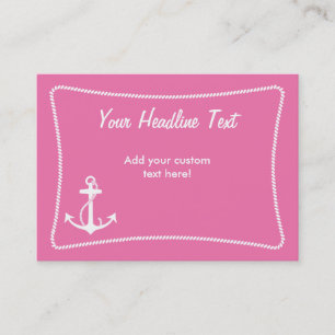 Rosa Anchor Calling Card Telefonnummerkarte