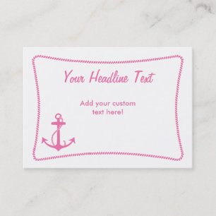 Rosa Anchor Calling Card Telefonnummerkarte