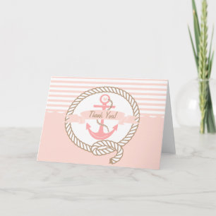 Rosa Anchor   Nautic Danke Card