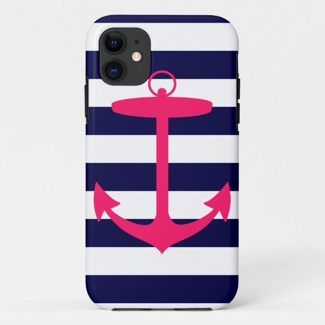 Rosa Anchor-Silhouette Case-Mate iPhone Hülle (Rückseite)