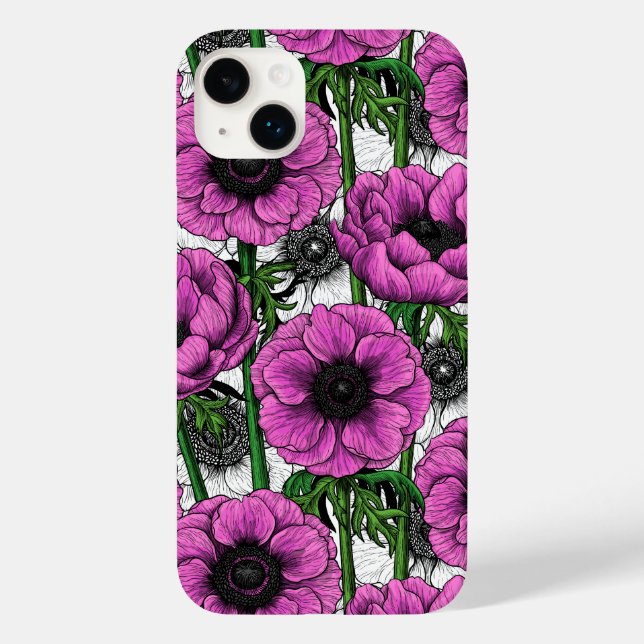 Rosa Anemone Case-Mate iPhone Hülle (Rückseite)