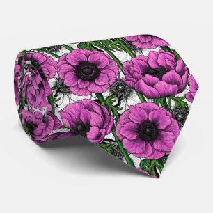 Rosa Anemone Krawatte