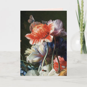 ROSA ANEMONE UND SCHMETTERLING Gute Besserung Karte
