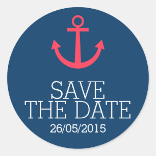 Rosa Anker Save the Date Aufkleber