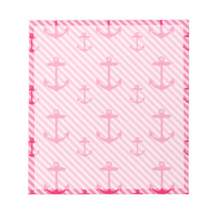 rosa Ankermuster Notizblock