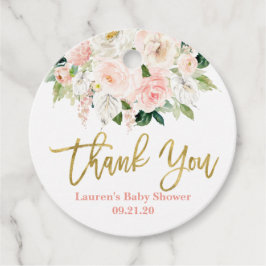 Rosa Anthurium und goldene Blüten Geschenkanhänger