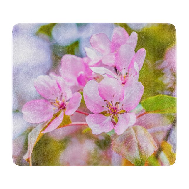Rosa Apfelblüte Schneidebrett (Vorderseite)